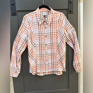 Cabi Legacy Shirt. Medium. Lilac/Orange/Brown